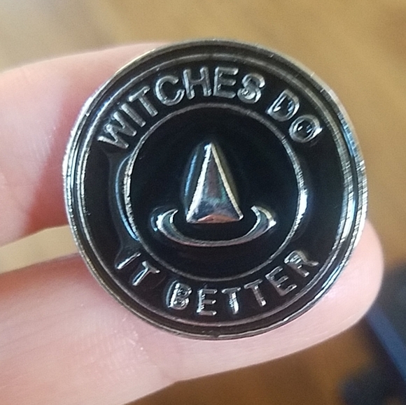*2 for $13* Witches Do It Better Round Enamel Pin - Picture 3 of 6